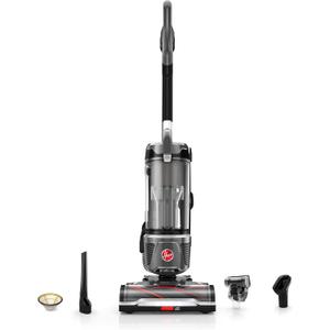 Hoover WindTunnel Tangle Guard Bagless Vacuum Cleaner, Corded Upright Vacuum, HEPA Media Filtration, Anti-Hair Wrap, Headlights, Swivel Steering, Corded Vacuum Cleaners for Home Use