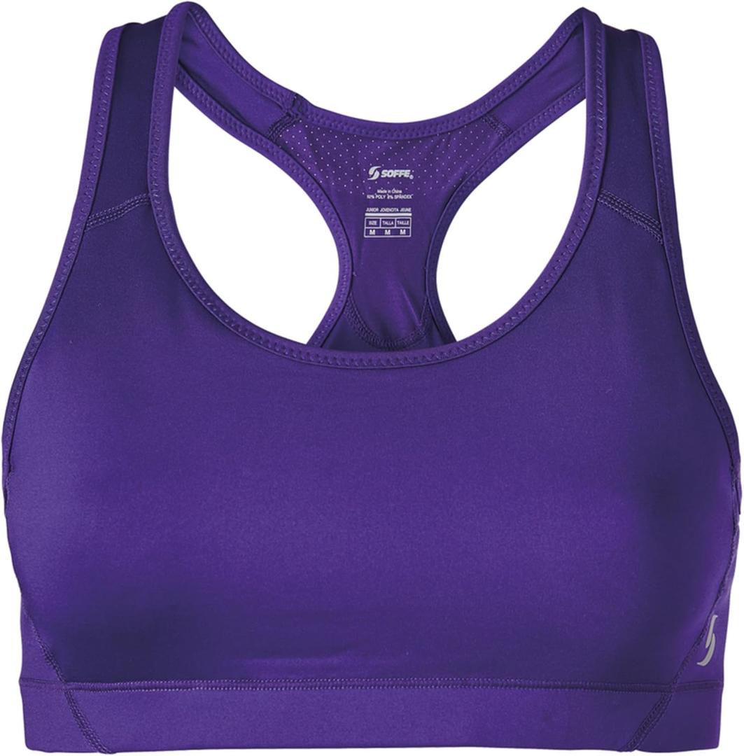 Soffe Women's Medium Support Sports Bra (Purple, XL)
