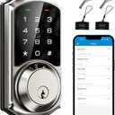 Veise VE06 Smart Deadbolt with App Control, Keyless Entry Smart Lock for Front Door, Electronic Digital Door Lock with Code, Easy Install, Satin Nickel