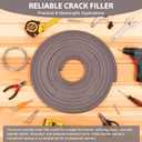 Flexible EPDM Rubber Strip (100 ft Long x 3/4 inch Wide) - Concrete Crack Repair & Replacement, Weather & Aging Resistant Expansion Joint Filler for Driveways, Sidewalks