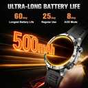 AOLON GT6PRO Military Tactical Watch, 1.51" AMOLED 1ATM Waterproof | Rugged military watch with 1.51" AMOLED screen, waterproof metal body, compass & 60-day ultra-long battery for iOS/Android.