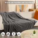 COZYTY Electric Blanket Heated Blanket Full Size, Super Soft Cozy Upgraded Flannel Heating Blanket with 6 Heating Levels & 1-10 Hours Auto Off, ETL & FCC Certification, 72" x 84", Silver Gray