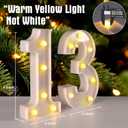 13th Birthday Decorations for Girls Boys,13th Birthday Party Decorations for Centerpieces Table,Light Up Numbers 13 Sign for Party Backdrop Wall Decor for 13 Wedding Anniversary Decoration