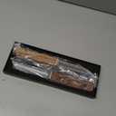 2 In 1 Steak Knive Set, Double Blades Professional Sharp Steak Knives Wood Handle with Pairing Bamboo Knife Sheath, Unique Camping Fruit Knife Set for Meat Bbq Outdoor