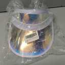 3 Pack Colored Sun Visor Hat Women Men Plastic Clear Visors Hats (White)
