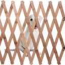 Wooden Dog Gate Foldable Indoor Door Barrier Pet Safety Gate for Small Medium Large Dogs L (Height 82cm) 2 Pack