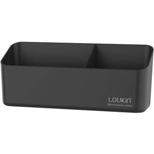 loukin Magnetic and Adhesive Marker Holder, Dry Erase Accessory Tray, Magnetic Storage Organizer for Whiteboard, Glass or Refrigerators (Black)