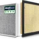 Activated Carbon Cabin & Engine Air Filter Set fit for Ford F150 V6-2.7L/3.0L/3.3L/3.5L/5.0L (2015-2025), for Expedition, for Lincoln Navigator V6-3.5L (2018-2024), Replacement FP79, FA1883