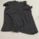 XIEERDUO Womens Summer Tops 2025 Pleated Round Neck Short Sleeve Shirts Business Casual XL
