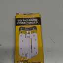 2 Pack Self-Closing Door Hinges, 4 Inch Spring-Loaded Door Hinges for Garage, Front, Back Door, Left/Right Hand, Adjustable Tension, 5/8'' Radius Corners, UL Listed, Golden