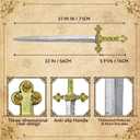 Crusader Knight Toy Sword,27.5" Plastics Sword Medieval Warrior Costume Accessories for Halloween Cosplay LARP,Props