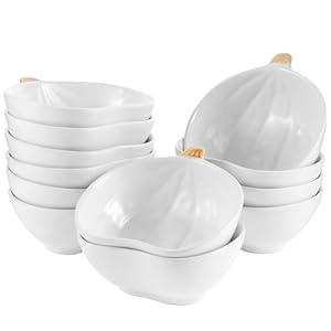 Kolewo4ever 12 Pieces Thanksgiving Bowls Pumpkin Bowl 6 Ounces Ramekins Small Pumpkin Shaped Bowls Dinnerware Decoration for Fall Thanksgiving Serving Dip, Sauce, Condiments,Snack (Black)