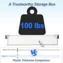 CATOOMUU 2 Pcs 5.5qt 9 x 13 Plastic Portable Project Case With Snap-Tight Latch Clear Stackable Storage Box With Lids Organizer Container For A4 File Photo Documents Scrapbook Craft Art Supplies