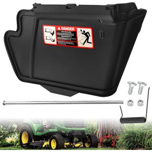 TCA16388 TCA16387 Discharge Chute Kit for JD X370, X380, X384, Z355E, Z355R, Z375R, GT225 Lawn Tractors, Replace AM128245 AM128170 TCA16387, Easy to Install and Robust - Black