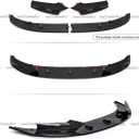 Front Lip Compatible with BMW F10 F11 5 Series 2011-2016, Fits for 528i 535i 535d 550i M5 GT xDrive, Bumper Air Dam Lower Chin Spoiler Splitter, Protection Body (Glossy Black)