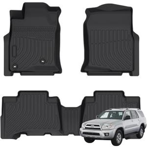 Priprilod Floor Mats Custom Fit for Toyota 4Runner 4th Gen 2003-2009(5-Seat Model), All Weather TPE Floor Liners 3D Laser Measured Heavy Duty Waterproof Non-Slip 1st & 2nd Row 3PCS