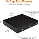 Amazon Basics K-Cup Compatible Coffee Pod Storage Drawer, 3 Easy-Open Drawers, 36 Pod Capacity, Black