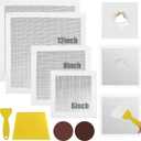 succulentlovers 8Pack Drywall Repair Kit, 6/8/12/12 Inch Dry Wall Patch Kits for Large Holes with Scraper & Sandpapers,Heavy Duty Self-Adhesive Mesh Drywall Hole Sheetrock Repair Kit for Wall Ceiling