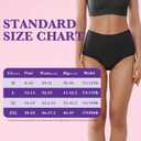 Women’s Incontinence Underwear Maximum Absorbency 5.6 oz Leak Proof Panties Washable Postpartum Bladder Control High Waisted Briefs 1 Pack (Black, M)