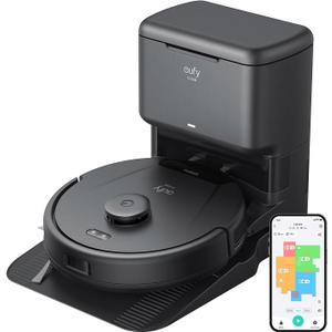 eufy L60 Robot Vacuum with Self Empty Station, Hair Detangling Technology, Up to 60 Days Hands Free Cleaning, 5,000 Pa Suction, Remove Hair, Dust (01-L60 SES)