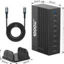 1000W 8-Port GaN5 Desktop Charging Station, High-Power USB Charging Hub with 5X 140W and 3X 100W PD Ports, Fast Charger for Laptops, Tablets, and Smartphones