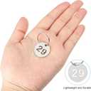 PATIKIL Number Key Tag, 23mm Stainless Steel 21-30 Number ID Tags Keychain Hollowed Numbered Key Tags with Rings Identifiers Keys Label for Dormitory Keys House Lockers