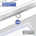 8 x Monthly Calendar Dry Erase Board for Wall, 16"x12" Double-Sided Magnetic Calendar White Board with Hooks, Silver Aluminum Alloy Frame Hanging Whiteboard for Office, Home, School