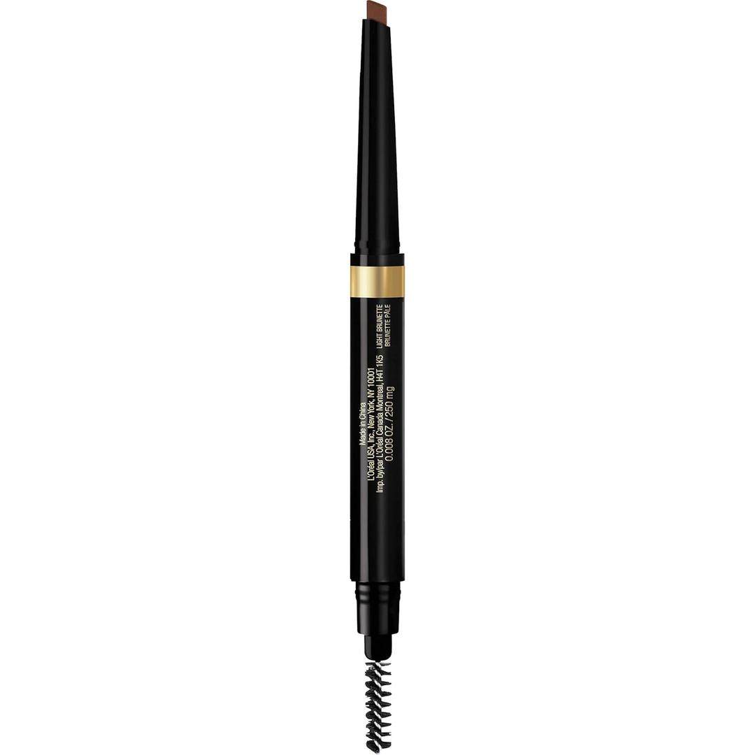 L'Oreal Paris Brow Stylist Shape & Fill Mechanical Eye Brow Makeup Pencil, Light Brunette, 0.008 oz. (0.01 ounce (Pack of 1))