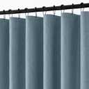 ANRODUO Long Linen Shower Curtain, 96 Inch Fabric Shower Curtain with 12 Metal Hooks, Waterproof Heavy Duty Polyester, Button Hole Design, Machine Washable for Bathroom Hotel, W72xL96, Dusty Blue