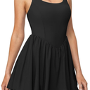 IUGA Tennis Dress with Built in Shorts and Bra Adjustable Straps Athletic Dress for Women Summer Golf Active Workout Dress, XL