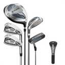 1GoTo-G 6 Pieces Golf Clubs Set for Men & Women - Complete Golf Clubs Full Set Includes 1# Driver, 5# Hybrid, 7# PW# Irons and Putter, Gray - Men's, Right
