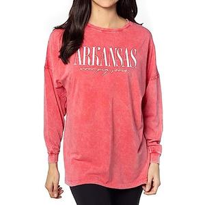chicka-d Women's The Big Shirt, L, Cardinal