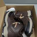 CNPAWS Men's Winter Snow Boots Waterproof Warm Hiking Shoes Non-Slip Lightweight Outdoor Breathable Comfortable Trekking Footwear（Brown size 9 ）