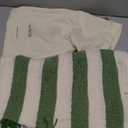 Cabana Striped Gauze Turkish Beach Towel - Large 36 x 69 | Quick Dry Beach Towel Blends Retro Style with Everyday Beach Comfort | Sand Free Design for a Clean, Carefree Day in the Sun (Green)