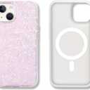 Sonix Case for iPhone 15, 14, 13 | Compatible with MagSafe | 10ft Drop Tested | Pink Pearl Tort
