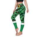 color cosplayer St. Patrick's Day Leggings Shamrock Stretchy Tights Yoga Pants for Women (Green, XXXL)