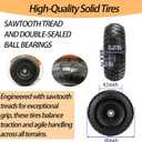 Heavy Duty Panel Dolly, All-Terrain Slab Dolly with 1000 LB Weight Capacity,10-inch Wheels (Orange Solid Tires)-Patent Pending