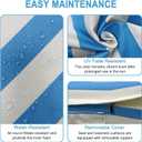 Outdoor Deep Seat Cushion Set, Weatherproof and Fade-Resistant Patio Chair Cushions, 24x24x4 in, 2-Piece Set, with Non-Slip and Outdoor Cushions, Suitable Chairs and loveseats (Blue and White Stripes)
