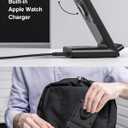Wireless Charging Station,3 in 1 Charging Stand Made for Apple Watch Ultra 11 10 9 8 7 6 SE 5 4 3,Fast Wireless Charger Made for iPhone 17/Air/16/15/14/13/12,for AirPods Pro(with Adapter) (Black)