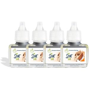Scent Fill Sweet & Spicy Cinnamon Nutmeg Plug in Air Freshener, 4 Scented Oil Refills