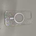 Bonoma for iPhone 14 Pro Case Sparkly Glitter Bling Back, Magnetic Support for MagSafe Shockproof, Crystal and Clear High-Duty Protection for Girls Women-Sparkly Glitter