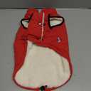 Lovelonglong Waterproof Fleece-Lined Winter Vest for Dogs Button Style Dog Warm Coats Red Large