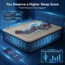 King Air Mattress with Built in Pump,18" Raised Blow up Bed, 900lb