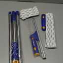 ITTAR Rotatable Window Cleaning Kit, Window Cleaner Squeegee with 60" Extension Pole, Rubber Squeegee & 2 Microfiber Scrubber Combo, Window Washing Equipment for Cleaning Shower, Windows, Car Glass