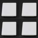 Plastic 4x4 inch White Square Tubing Cap, Finishing Plug, Pipe Tubing End Cap, Durable Chair Glide Universal (4)