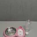 Dog Bowls, Cat Food and Water Bowl Set with Water Dispenser and Stainless Steel Bowl for Cats and Small Dogs - Pink