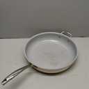 Kikcoin 14 INCH Ceramic Nonstick Deep Frying Pan with Lid, 6 QT Family Size