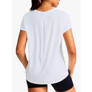 SANTINY Short Sleeve Workout Tops for Women Loose Yoga T-Shirts Sun Protection Breathable Running Athletic Tee Shirts Medium