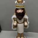 Joliyoou 15 inch Christmas Nutcracker, Wooden Nativity Nutcracker Collectible Jesus with Star Heirloom Gift, Hand-Painted Christmas Decor for Tabletop Mantel and Holiday Home Display