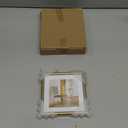 4x4 Picture Frame, Brass Matte Thin Modern Metal, Square Frame for Desktop and Wall Mounting, Aluminum Floating Photo Frame, Fit 3x3 with Mat or 4 x 4 without Mat, 1 Pack (Bronze)